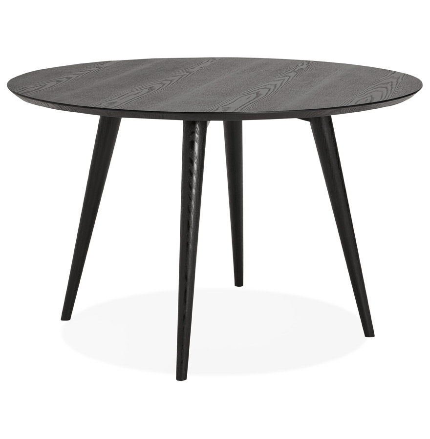 Table à dîner ronde 'SWEDY' en bois noir - Ø 120 cm vue3