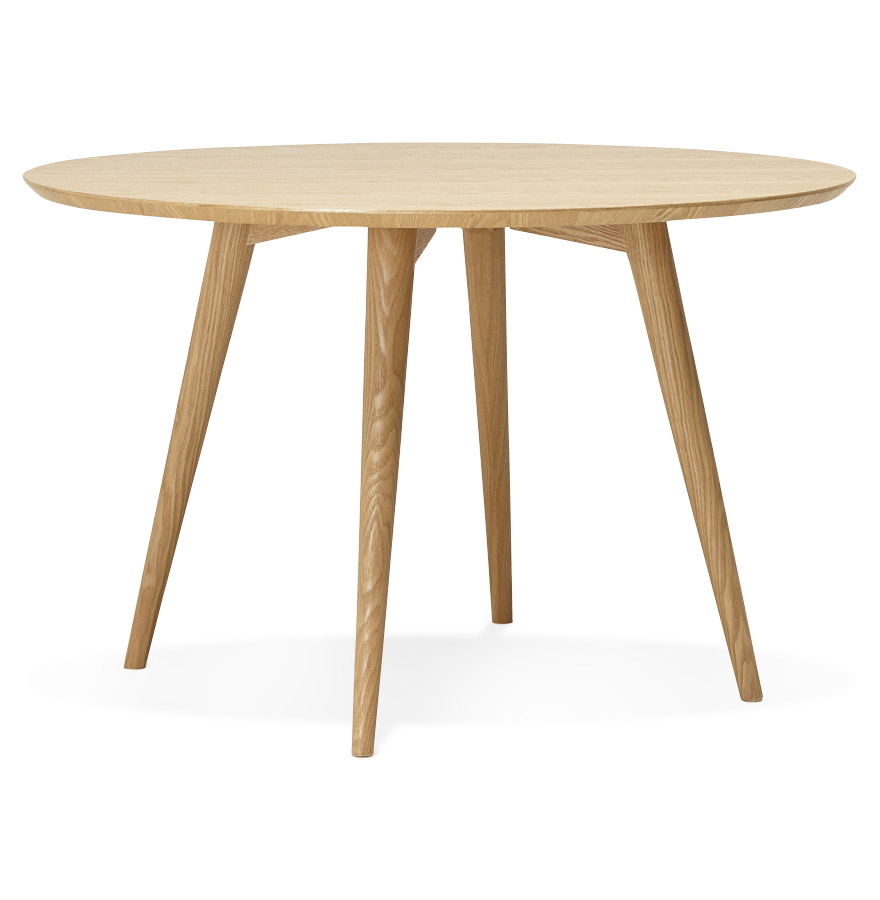 Table à dîner ronde 'SWEDY' en bois style scandinave - Ø 120 cm vue2