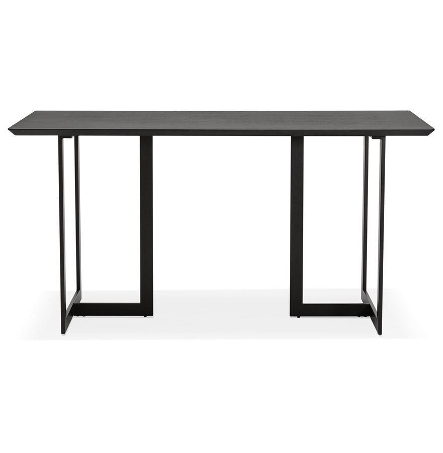 Table à diner / bureau design 'TITUS' en bois noir - 150x70 cm vue3