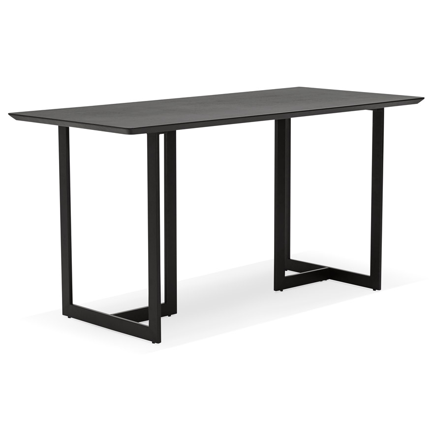 Table à diner / bureau design 'TITUS' en bois noir - 150x70 cm vue2