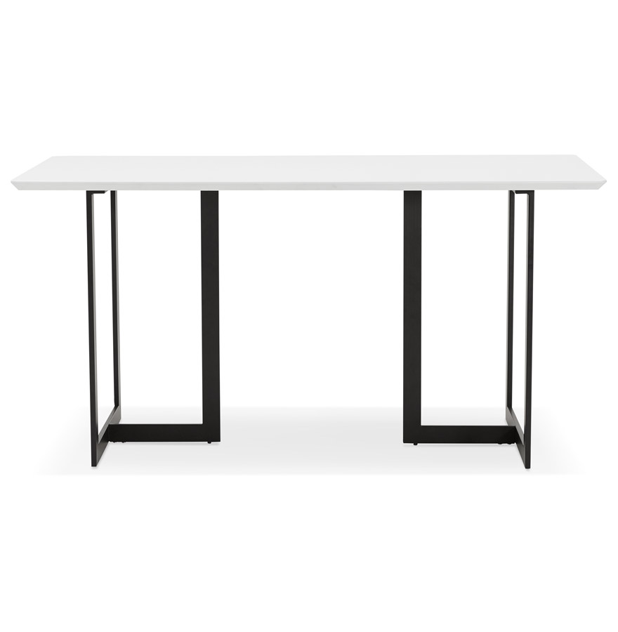 Table à diner / bureau design 'TITUS' en bois blanc - 150x70 cm vue2