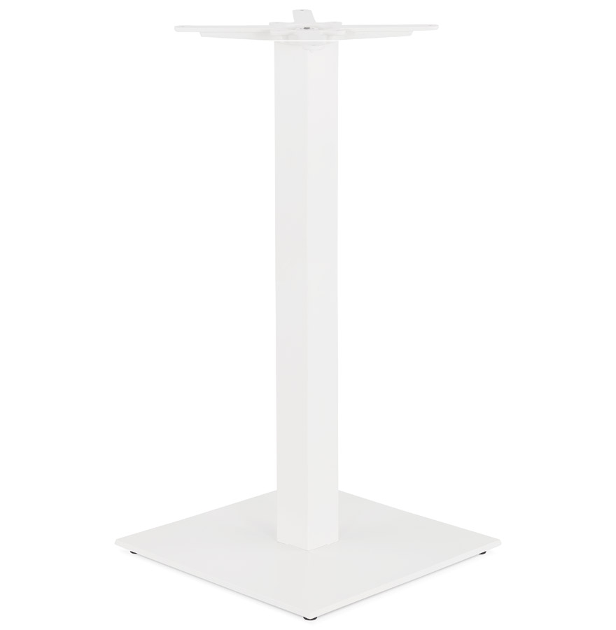 Pied de table carré 'TOWER' 110 en métal blanc intérieur/extérieur vue3