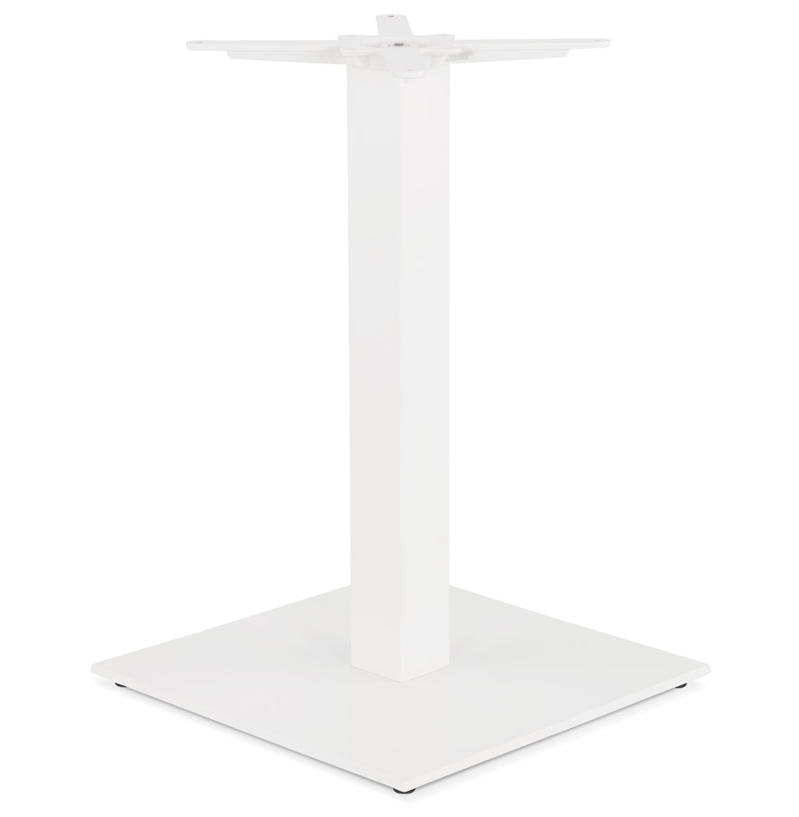 Pied de table carré ´TOWER´ 75 en métal blanc intérieur/extérieur