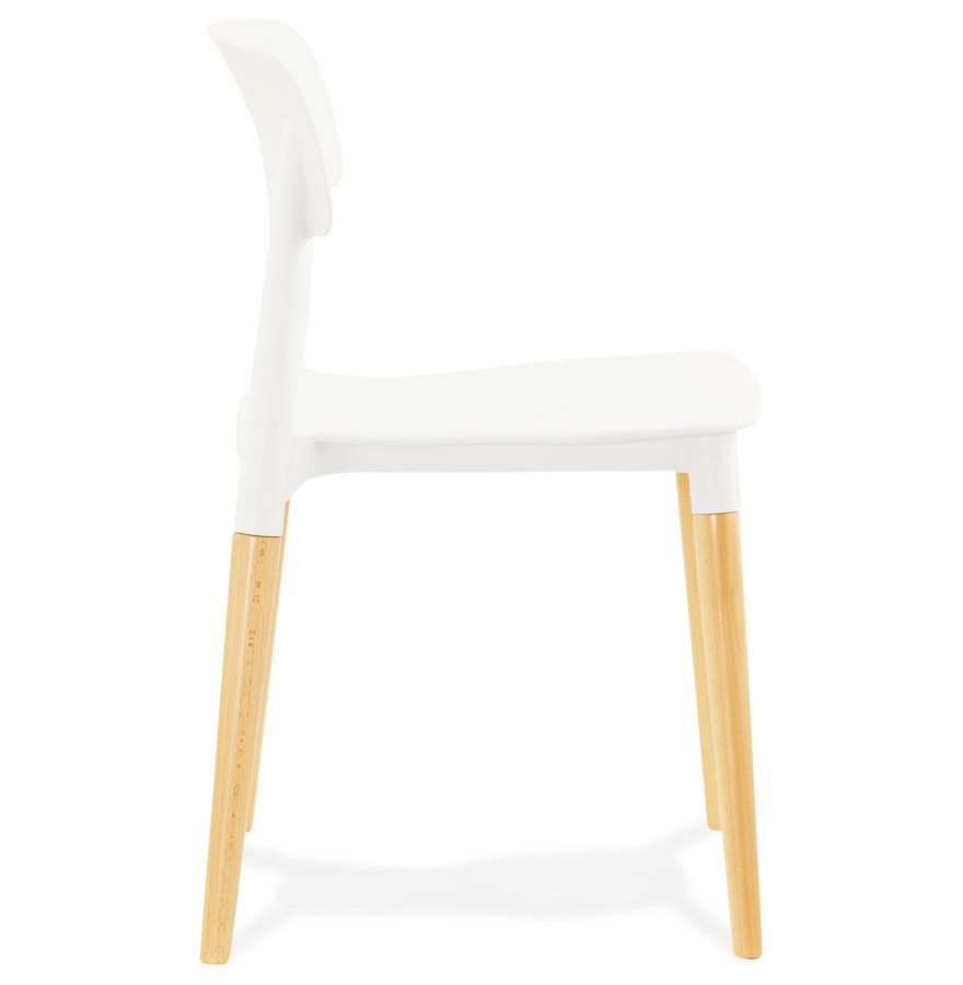 Chaise moderne 'TRENDY' blanche style scandinave vue3