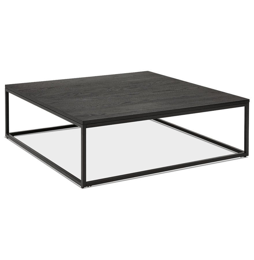 Grande table basse style industriel 'TRIBECA' en bois et métal noir vue2