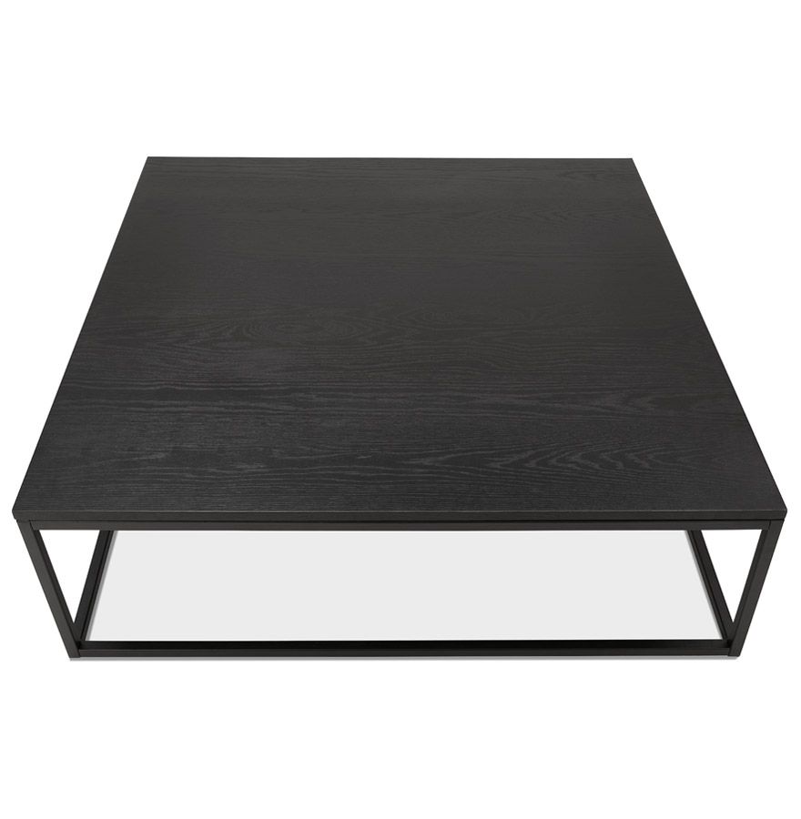 Grande table basse style industriel 'TRIBECA' en bois et métal noir vue3