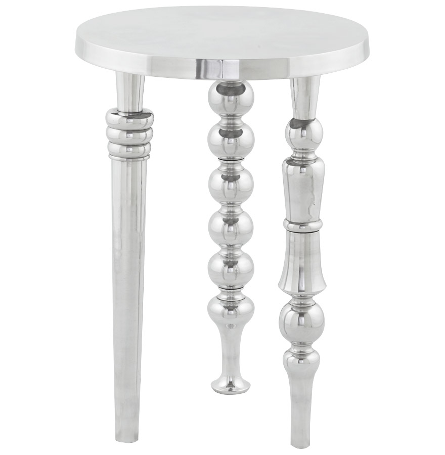 Table d´appoint ´TRIO en aluminium poli