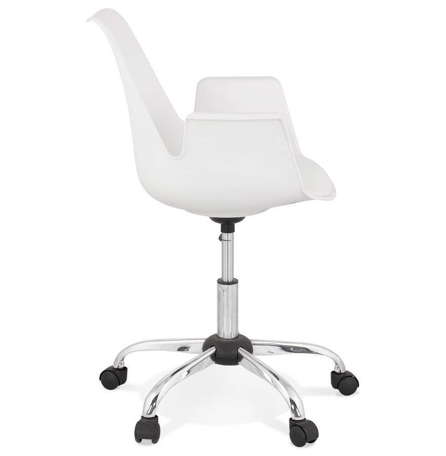 Chaise de bureau avec accoudoirs 'TRIP' blanche design vue3