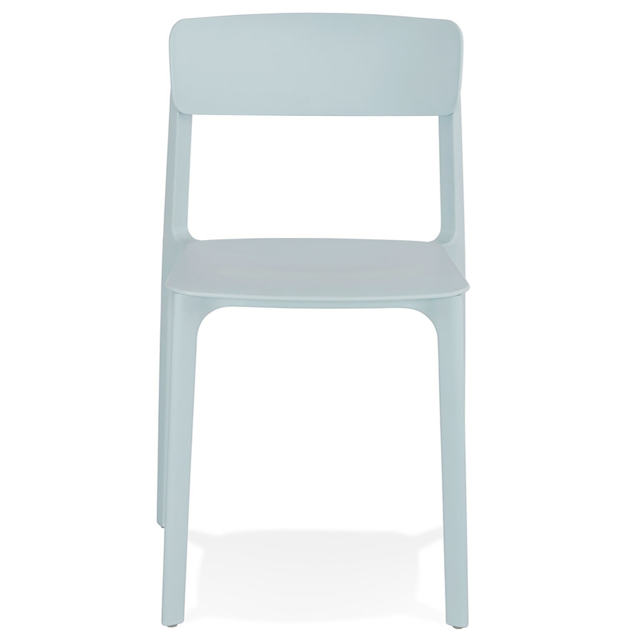 Chaise intérieur / extérieur empilable 'TROPICAL' en matière plastique bleu pastel vue2