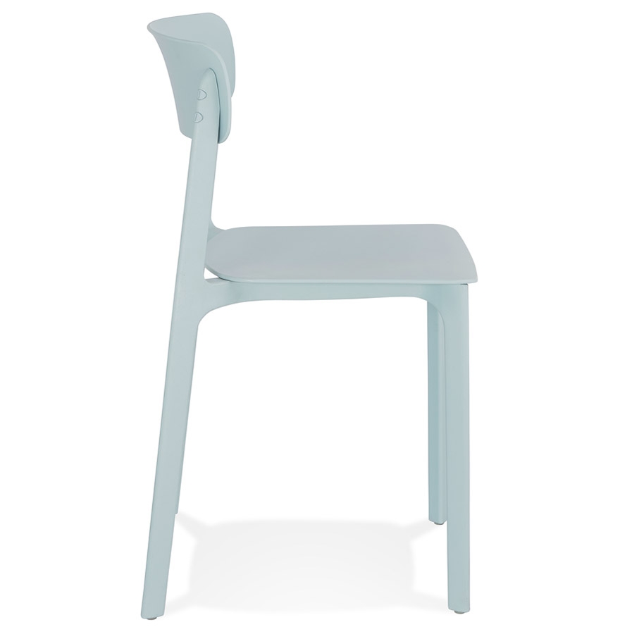 Chaise intérieur / extérieur empilable 'TROPICAL' en matière plastique bleu pastel vue3