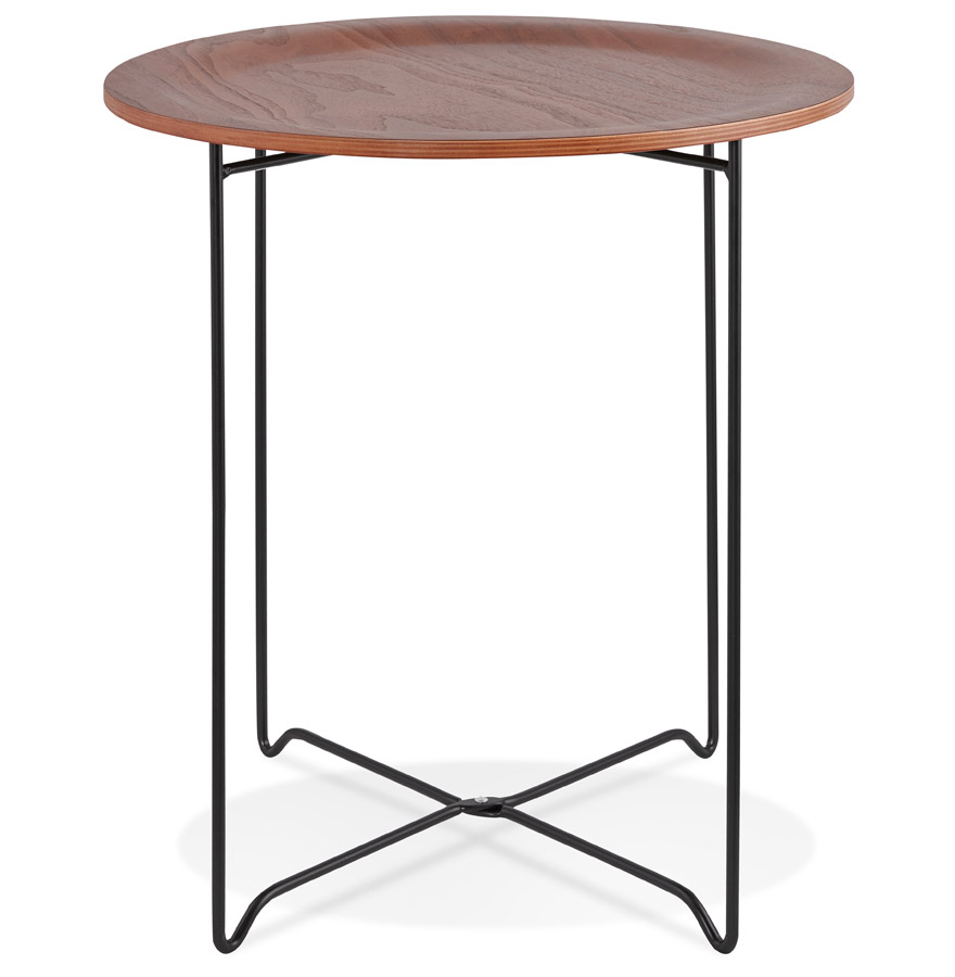 Table d´appoint design ´TSUNAMI´ noire style industriel