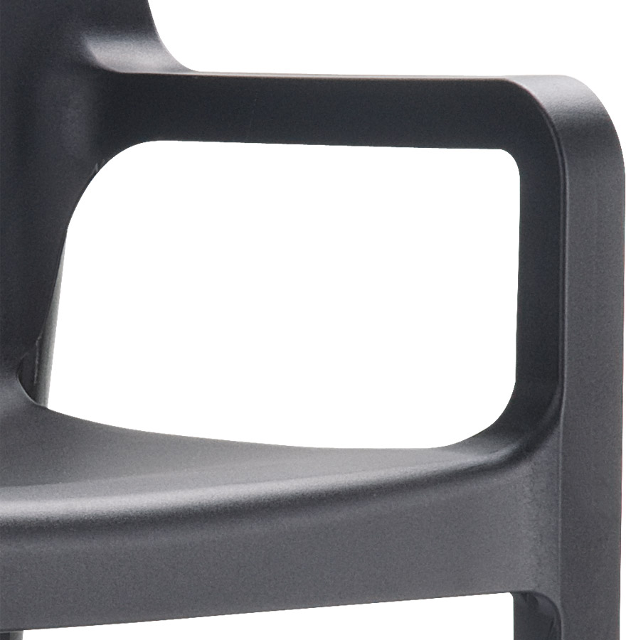 Chaise design de terrasse 'VIVA' noire en matière plastique vue3