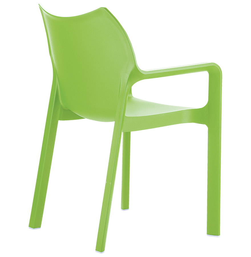 Chaise design de terrasse ´VIVA´ verte en matière plastique