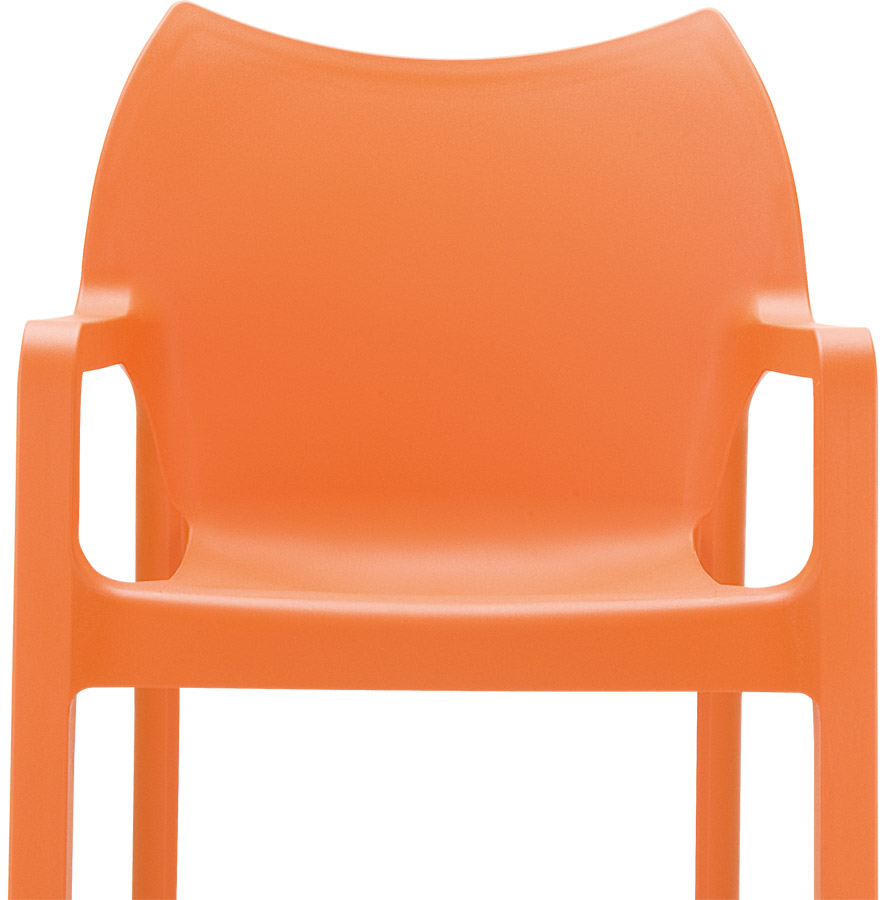 Chaise design de terrasse ´VIVA´ orange en matière plastique