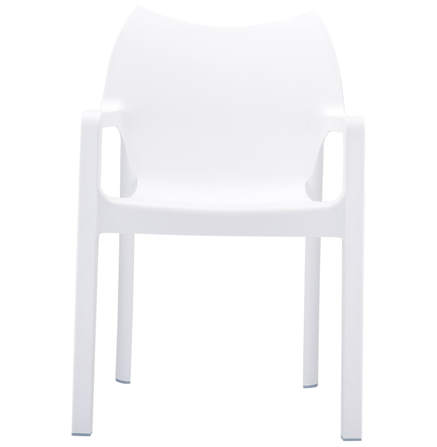 Chaise design de terrasse 'VIVA' blanche en matière plastique vue2