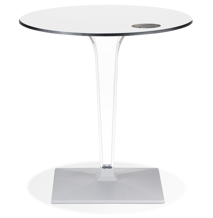 Table de terrasse ronde 'VOCLUZ' blanche intérieur/extérieur - Ø 68 cm vue2