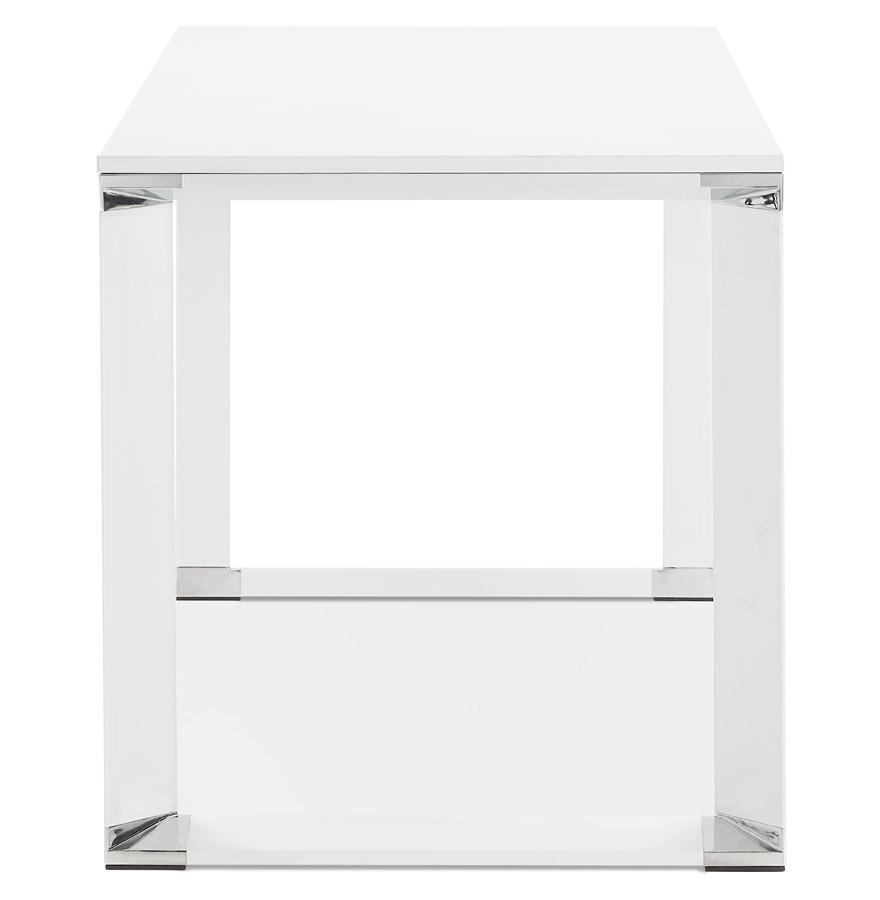 Petit bureau droit design ´XLINE´ en bois blanc - 140x70 cm