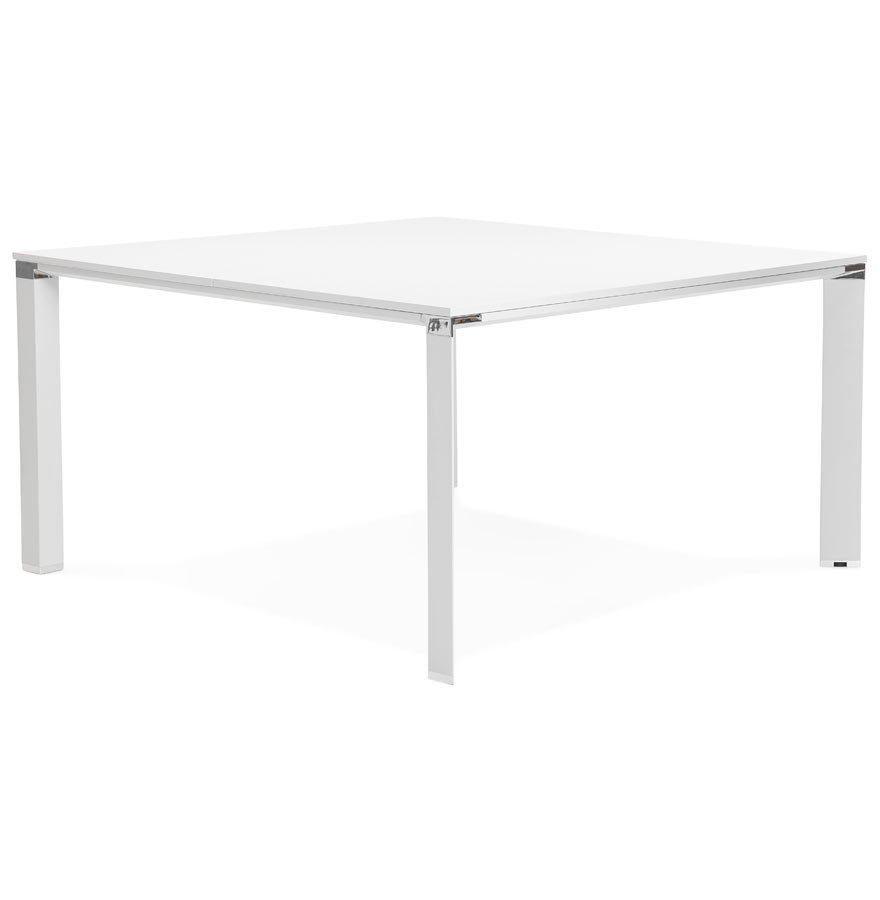 Table de réunion / bureau bench ´XLINE SQUARE´ blanc - 140x140 cm
