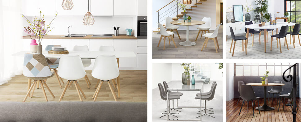 Blanc Table Salle à Manger Rectangulaire Scandinave Design Table de Cuisine Neuf 