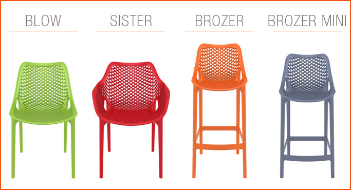 Collection de chaises et tabourets Alterego Design