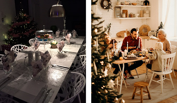 Déco de la table à manger pour Noël - Alterego Design