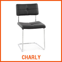 CHARLY zwarte stoel - Alterego nieuwigheden