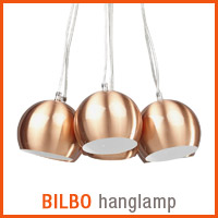 Koperkleurige BILBO hanglamp - Alterego nieuwigheden