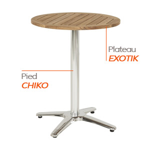 Pied CHIKO et plateau EXOTIK - Table composée Alterego